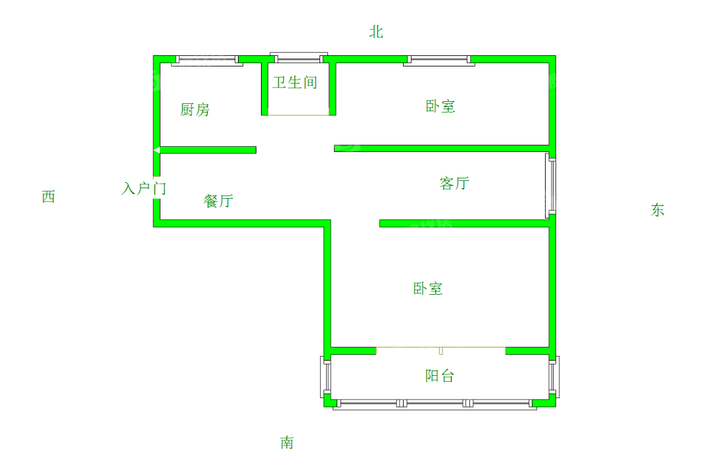 宏宇城（A区）2室2厅1卫83㎡