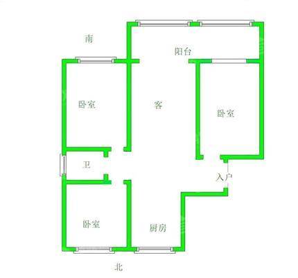 颐和尚城三区3室1厅1卫104㎡