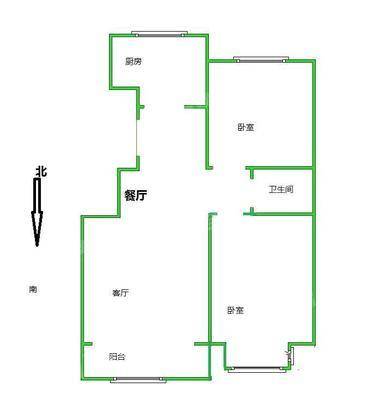 天成熙园二期2室2厅1卫91㎡