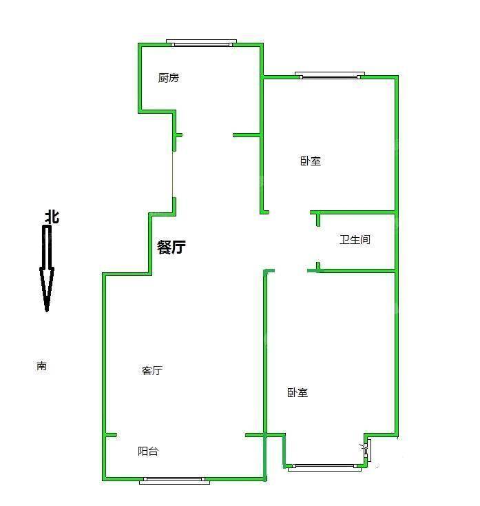 天成熙园二期2室2厅1卫91㎡