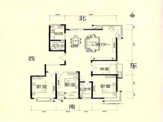 金鼎领域4室2厅2卫178㎡