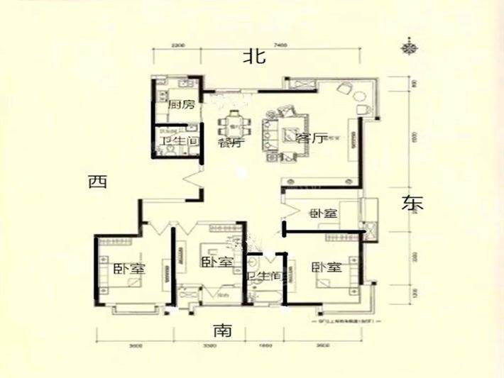 金鼎领域4室2厅2卫178㎡