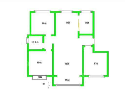 保利花园3室2厅1卫123㎡