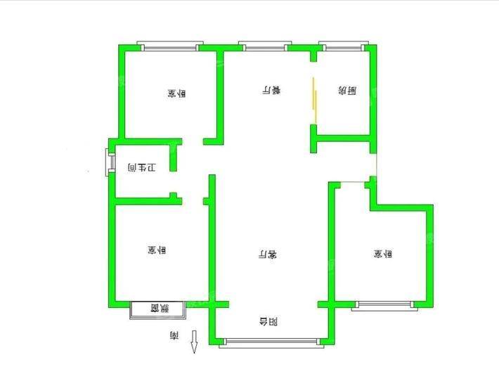 保利花园3室2厅1卫123㎡