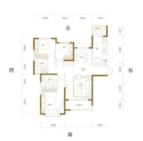 恒大悦府3室2厅2卫134㎡