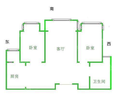 恒大悦府2室2厅1卫91㎡