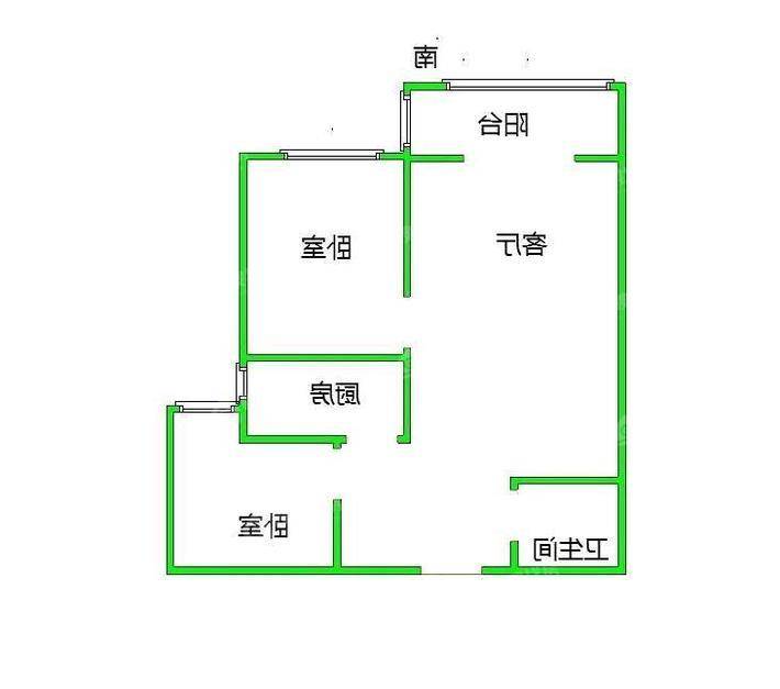 流津时代北区（6）2室2厅1卫86㎡