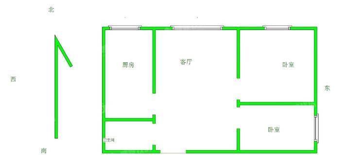 宏宇城（B区）2室1厅1卫66㎡