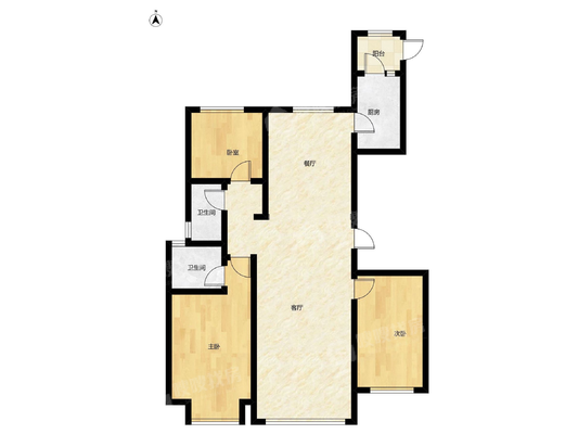 皇家壹里（A区）3室2厅2卫130㎡