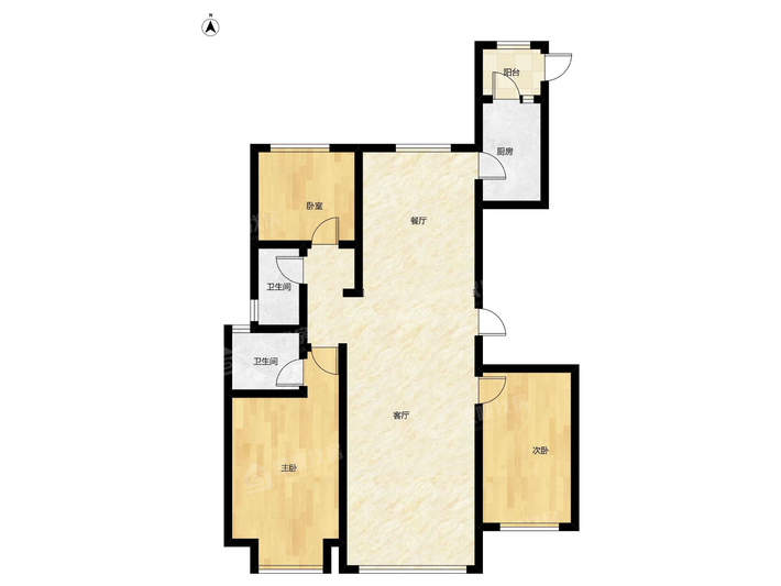 皇家壹里（A区）3室2厅2卫130㎡