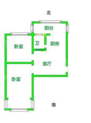 二医院宿舍2室1厅1卫56㎡