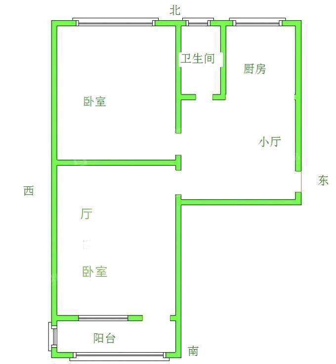 沧县医院小区2室1厅1卫57㎡