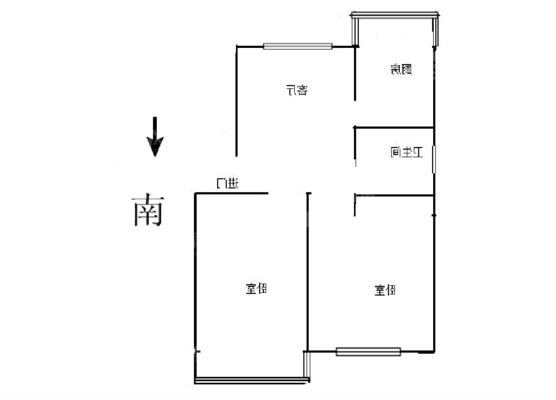 农行宿舍（水月寺）2室1厅1卫67㎡