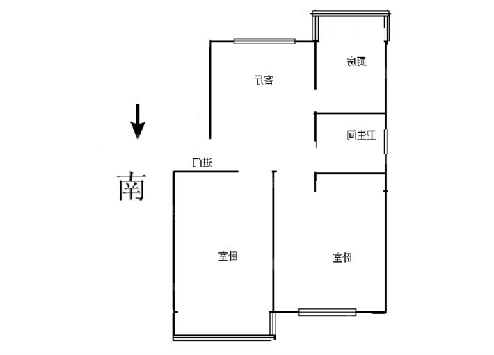 农行宿舍（水月寺）2室1厅1卫67㎡