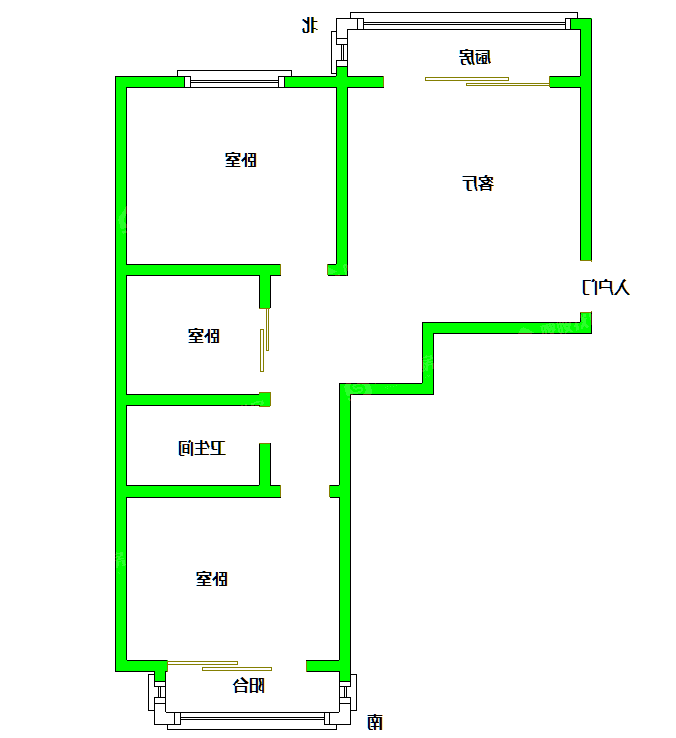 百合世嘉2室2厅1卫94㎡
