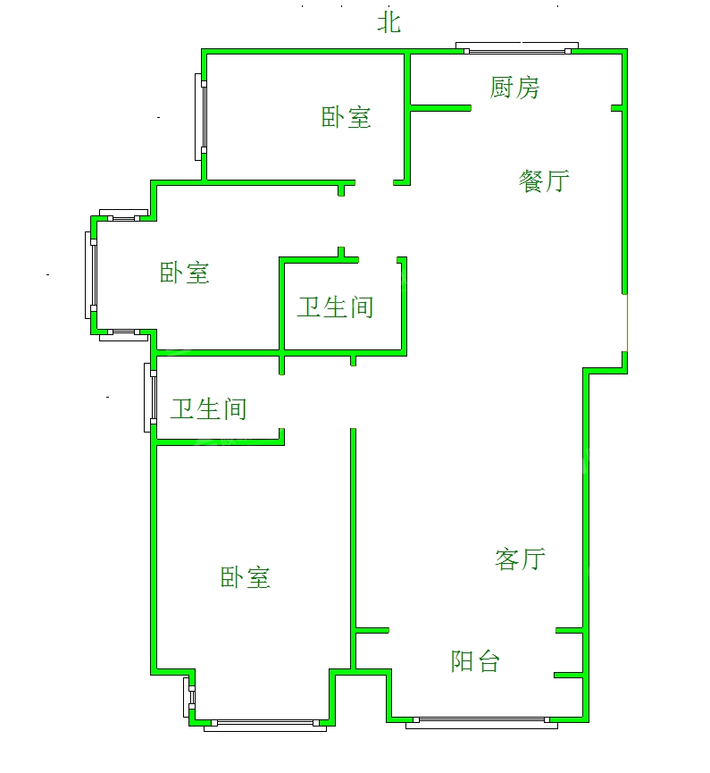 天成明月洲东区3室2厅2卫132㎡