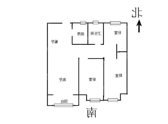 保利花园3室2厅1卫108㎡