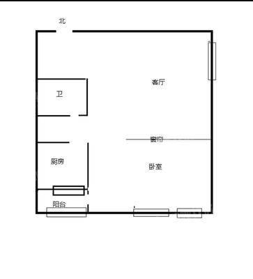 恒顺世纪中心1室1厅1卫63㎡