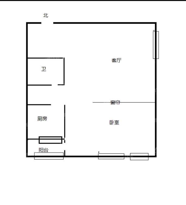 恒顺世纪中心1室1厅1卫63㎡
