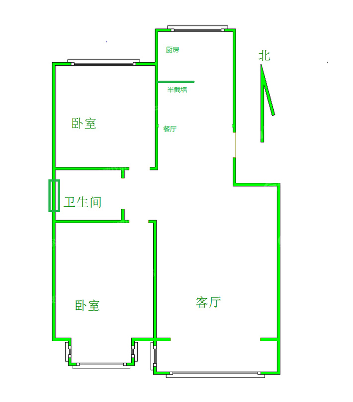 弘仁里2室2厅1卫83㎡