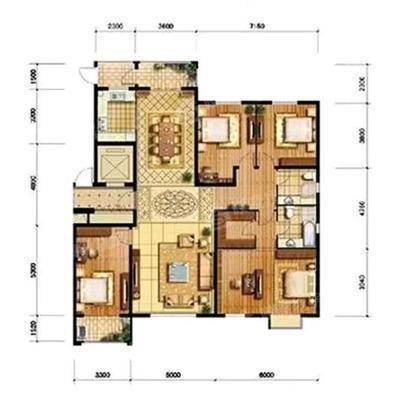 天成明月洲东区4室2厅2卫214㎡