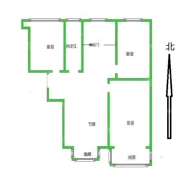凤凰城（B区）3室1厅1卫91㎡
