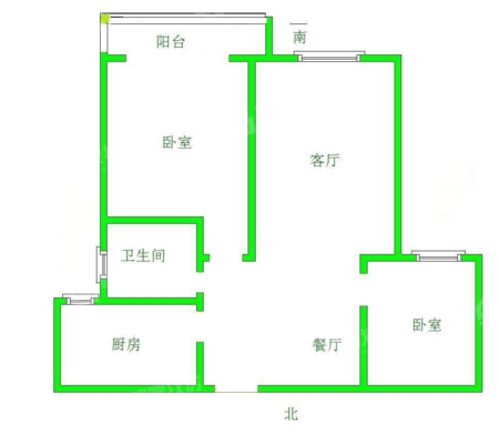 万泰丽景西区2室2厅1卫86㎡