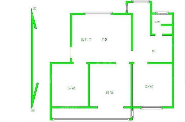 传输局宿舍（建北街）3室1厅1卫108㎡