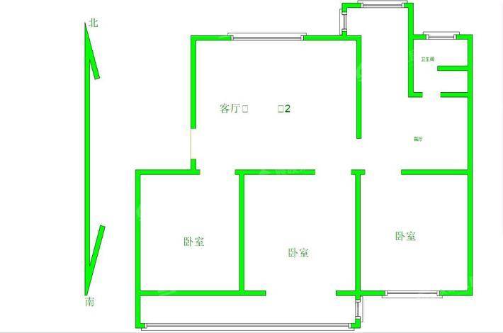 传输局宿舍（建北街）3室1厅1卫108㎡