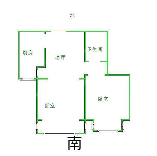 御河新城东区2室1厅1卫68㎡