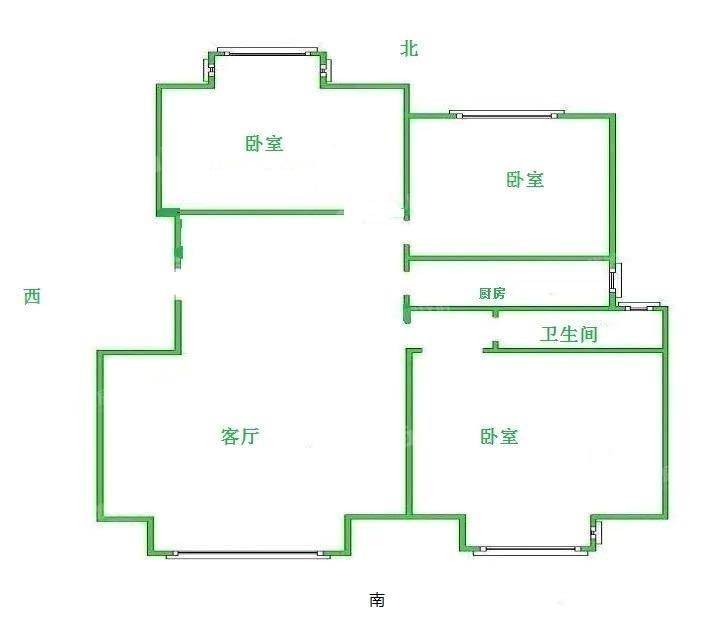 荣盛阿尔卡迪亚文承苑3室2厅1卫93㎡