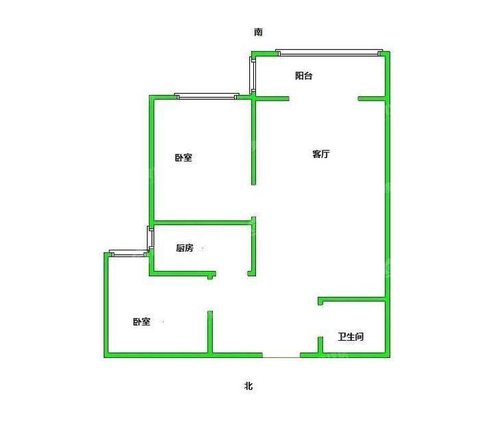 流津时代北区（6）2室2厅1卫86㎡