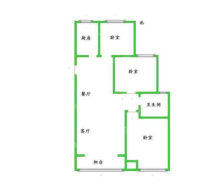 荣盛香堤荣府3室2厅1卫102㎡
