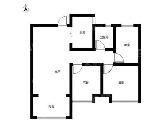 保利拉菲公馆3室1厅1卫92㎡