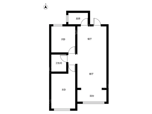 天成郡府东区2室2厅1卫96㎡