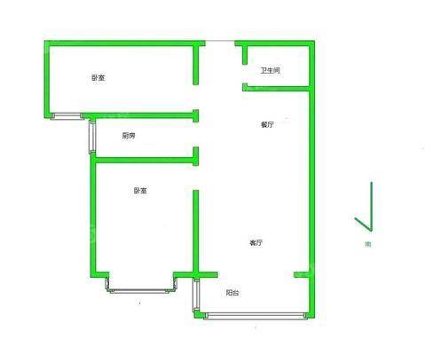 三里家园2室1厅1卫79㎡