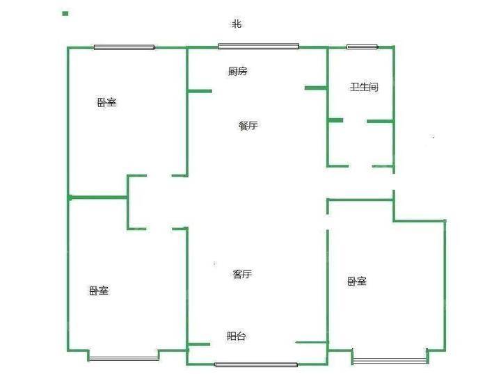 世纪福邸3室2厅1卫118㎡