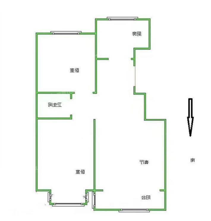 天成熙园三期2室1厅1卫86㎡