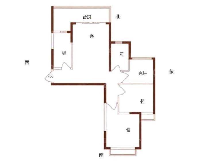 恒大城（商品房）3室2厅1卫96㎡
