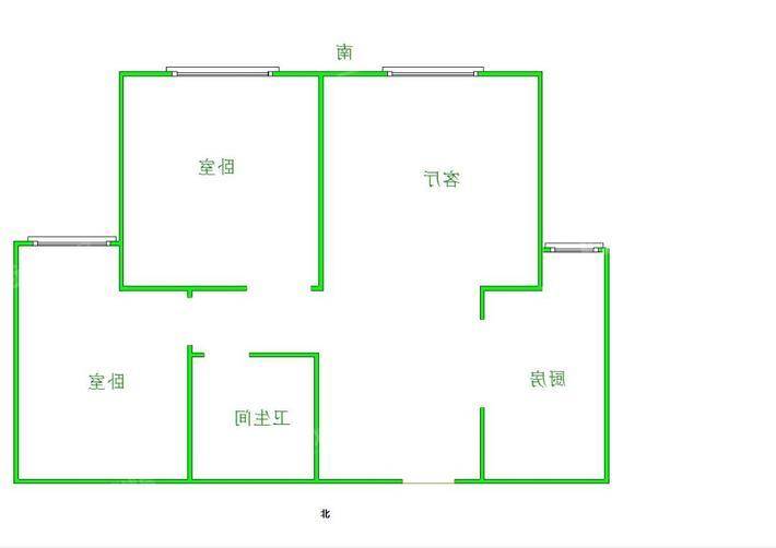 御河新城西区2室2厅1卫74㎡
