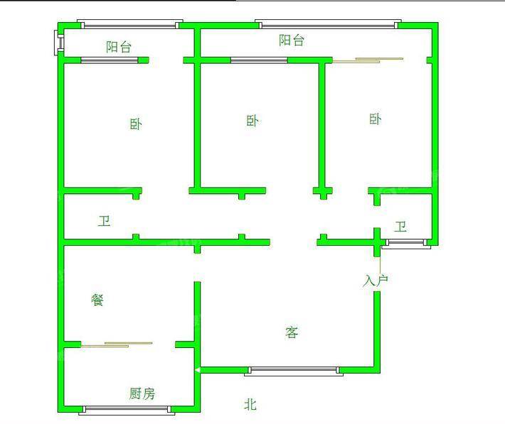 清苑小区3室2厅2卫148㎡