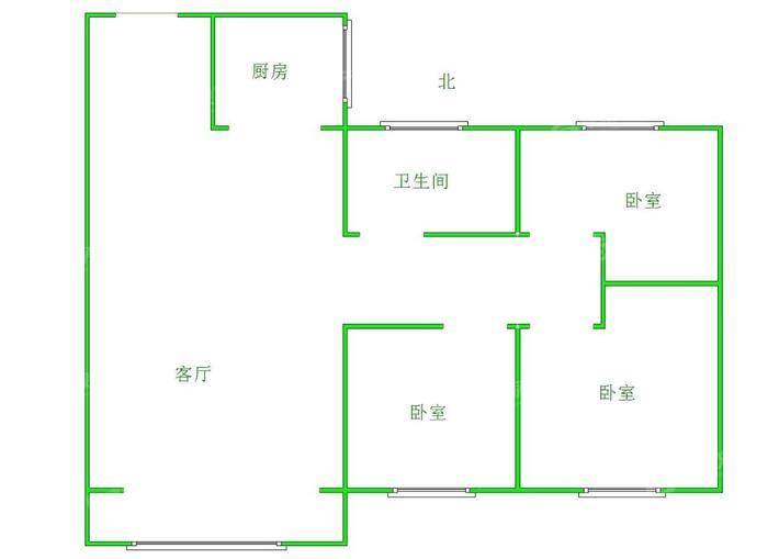 保利堂悦3室2厅1卫98㎡