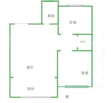 荣盛花语城2室2厅1卫86㎡