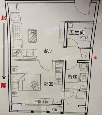 恒顺世纪中心2室1厅1卫63㎡