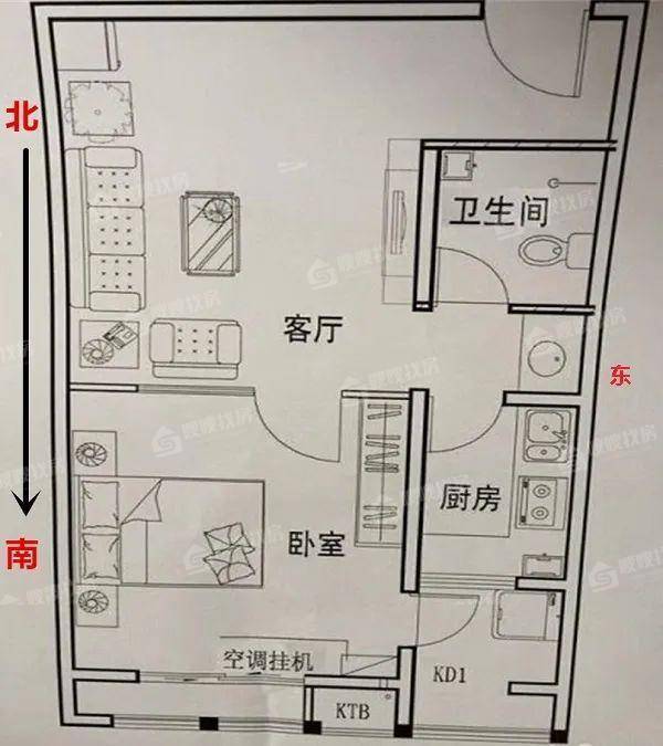 恒顺世纪中心2室1厅1卫63㎡