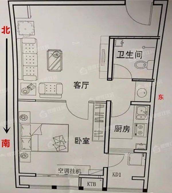 恒顺世纪中心2室1厅1卫63㎡