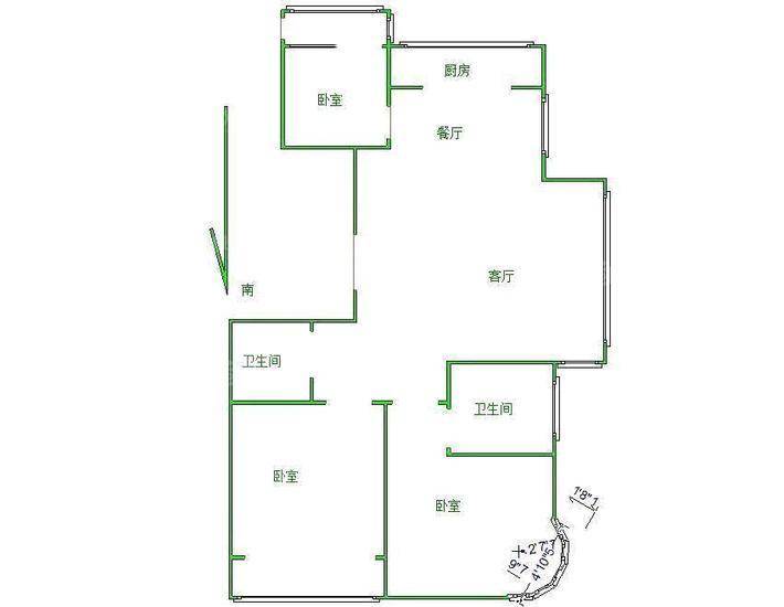 天成明月洲西区3室2厅2卫117㎡