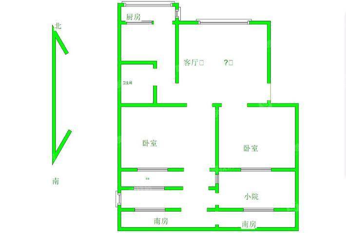 自来水公司宿舍楼2室2厅1卫81㎡