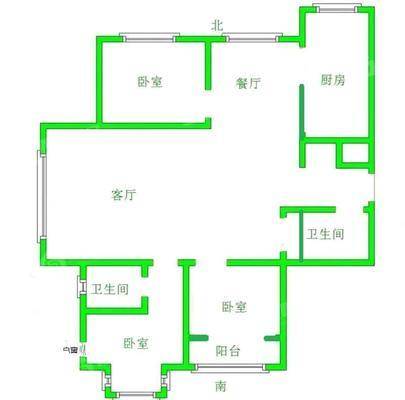 御河新城西区3室2厅2卫132㎡
