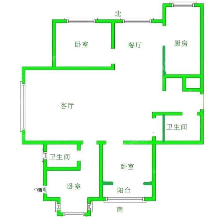 御河新城西区3室2厅2卫132㎡